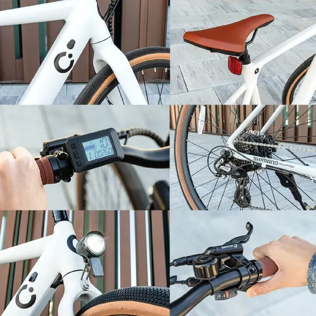 Elektrische Fiets Cecotec City Sprint Wit 250 W 10 Ah 360 wh 28" - Afbeelding 3