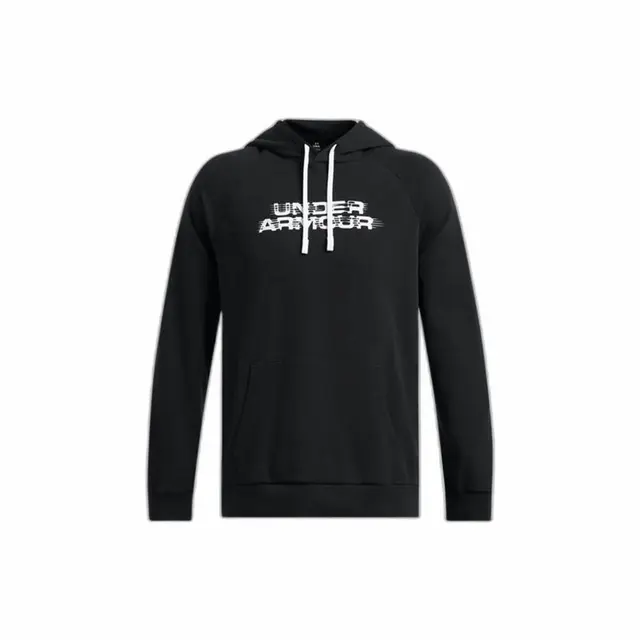 Herenhoodie Under Armour Rival Flc Txtr Zwart