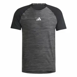 Heren-T-Shirt met Korte Mouwen Adidas Gym+ Training Zwart Grijs