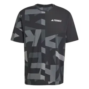 Heren-T-Shirt met Korte Mouwen Adidas Mt Aop Zwart