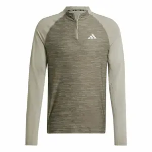 Heren-T-Shirt met Lange Mouwen Adidas Gym+ 3 Bandas 1/4Zip Bruin