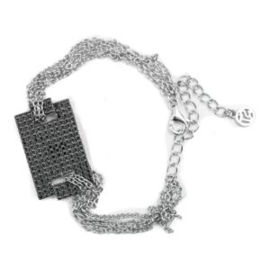 ARMBAND DAMES SIF JAKOBS B0099-BK ZWART STERLING ZILVER (15 CM)