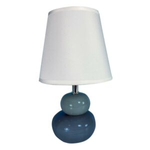 BUREAULAMP VERSA BLAUW KERAMISCH TEXTIEL (15 X 22,5 X 9,5 CM)