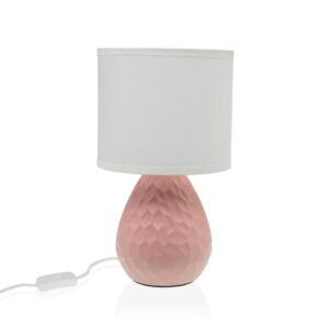 BUREAULAMP VERSA ROZE WIT KERAMISCH 40 W 15,5 X 27,5 CM