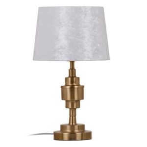 BUREAULAMP WIT GOUDEN POLYESTER METAAL IJZER 60 W 220 V 240 V 220 -240 V 28 X 28 X 48,5 CM