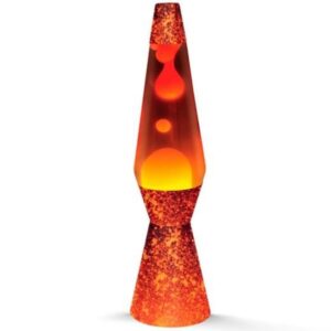 LAVALAMP ITOTAL ROOD ORANJE KRISTAL PLASTIC 40 CM