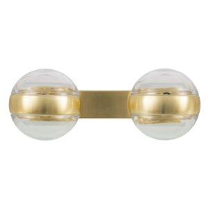 MUURLAMP 40 X 15 X 17,5 CM KRISTAL GOUD EN IJZER