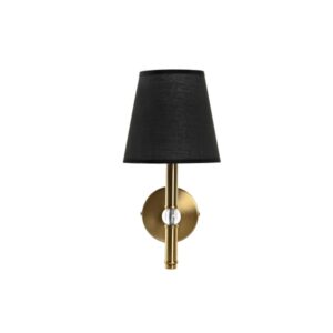 MUURLAMP DKD HOME DECOR 25W ZWART GOUD EN METAAL POLYESTER 220 V (15 X 23 X 31 CM)
