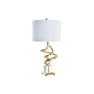 BUREAULAMP DKD HOME DECOR WIT GOUDEN HARS KRISTAL 50 W 220 V 38 X 38 X 75 CM