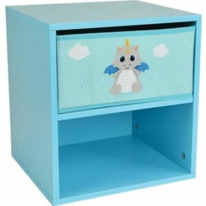 NACHTKASTJE FUN HOUSE LEON THE DRAGON 36 X 33 X 30 CM BLAUW