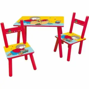 Set met kindertafel en stoelen Fun House T'CHOUPI