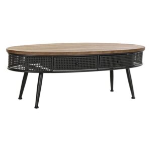 HOOFDTAFEL DKD HOME DECOR BRUIN ZWART METAAL SPAR 120 X 58 X 42 CM