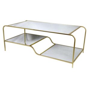 HOOFDTAFEL DKD HOME DECOR GLAMOUR GOUDEN METAAL SPIEGEL 120 X 60 X 45 CM