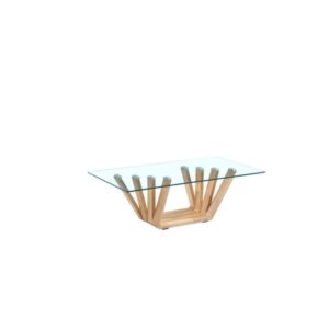 HOOFDTAFEL DKD HOME DECOR KRISTAL WALNOOT (130 X 70 X 42 CM)