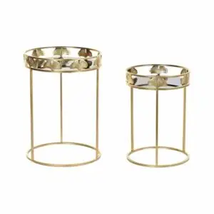 SET VAN 2 KLEINE TAFELS DKD HOME DECOR GOUD  40 X 40 X 56 CM