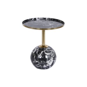 BIJZETTAFEL DKD HOME DECOR 41 X 41 X 47 CM ZWART GOUD IJZER