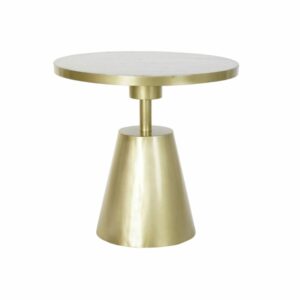 BIJZETTAFEL DKD HOME DECOR 60 X 60 X 58 CM GOUD HOUT WIT MARMER IJZER