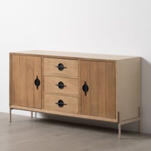 DIENTAFEL AIKO CRÈME NATUURLIJK IJZER HOUT MDF 148 X 40 X 76 CM