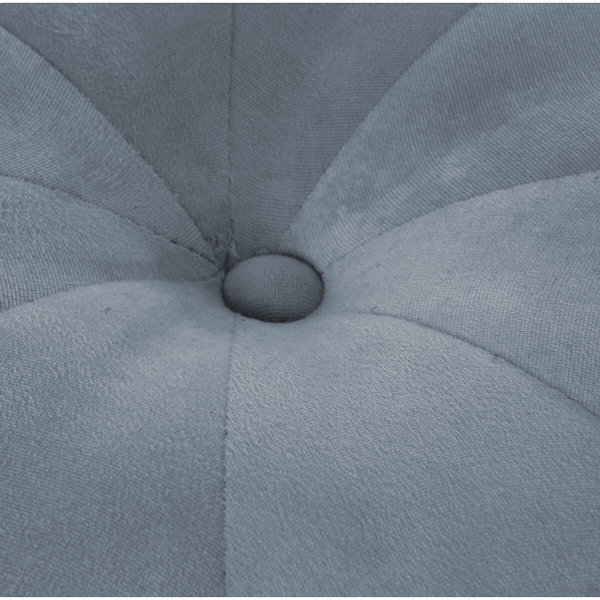 POEF ALEXANDRA HOUSE LIVING BLAUW FLUWEEL HOUT 40 X 38 X 40 CM - Afbeelding 4