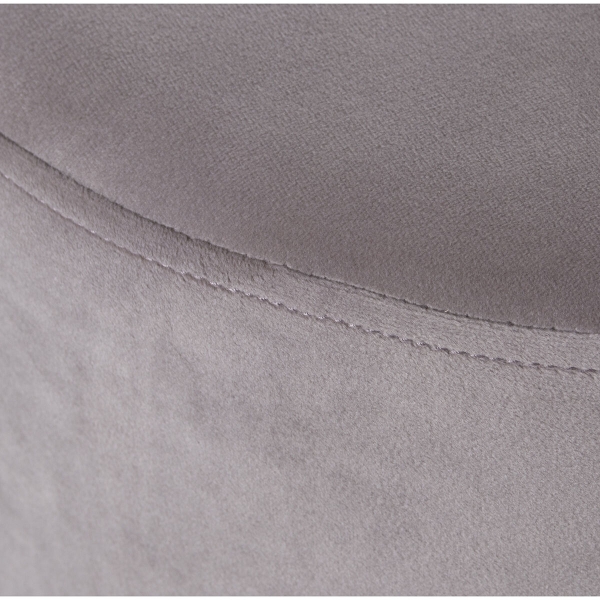 POEF ALEXANDRA HOUSE LIVING GRIJS FLUWEEL HOUT 35 X 42 X 35 CM - Afbeelding 3