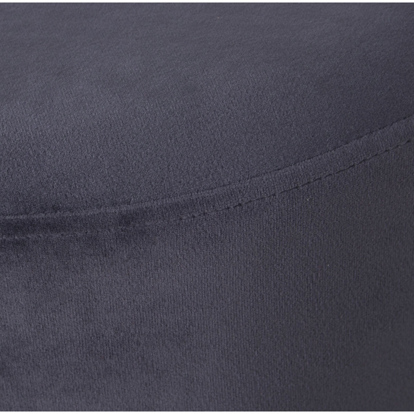 POEF ALEXANDRA HOUSE LIVING GRIJS FLUWEEL HOUT 35 X 42 X 35 CM - Afbeelding 3