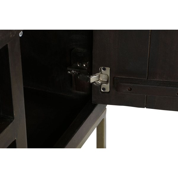 TV-MEUBEL DKD HOME DECOR 140 X 40 X 55 CM ZWART METAAL ACACIA - Afbeelding 3