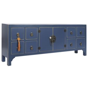 TV-MEUBEL DKD HOME DECOR BLAUW GOUD SPAR HOUT MDF 130 X 24 X 51 CM