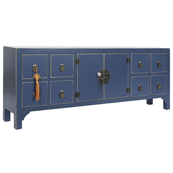 TV-MEUBEL DKD HOME DECOR BLAUW GOUD SPAR HOUT MDF 130 X 24 X 51 CM