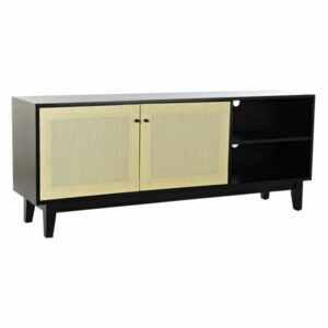 TV-MEUBEL DKD HOME DECOR ZWART SPAR ROTAN (160 X 65 X 38 CM)