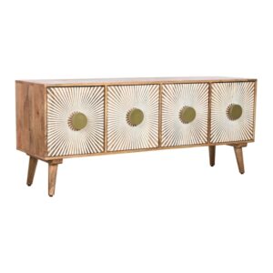 TV-MEUBEL HOME ESPRIT GOUD NATUURLIJK HOUT 145 X 40 X 60 CM