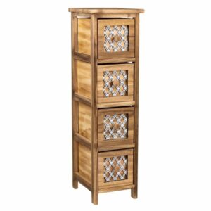 LADENKAST ALEXANDRA HOUSE LIVING BRUIN HOUT PAULOWNIA HOUT 26 X 61 X 22 CM