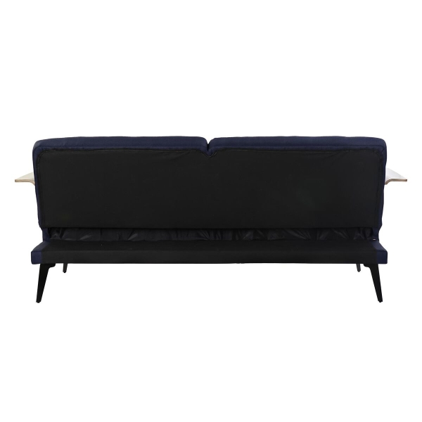 SLAAPBANK DKD HOME DECOR BLAUW BRUIN ZWART METAAL MODERN STADS 203 X 87 X 81 CM - Afbeelding 5