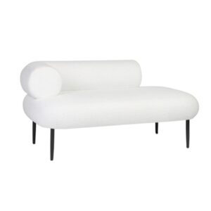 SOFA DKD HOME DECOR WIT ZWART METAAL SCANDI 127,5 X 73,5 X 64 CM