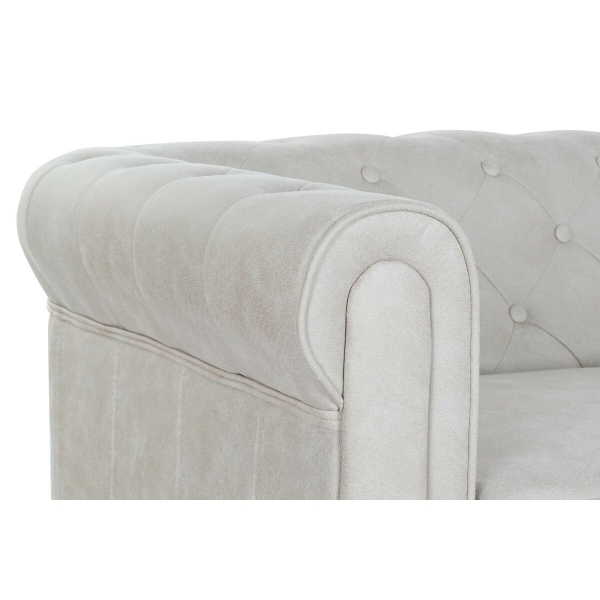 SOFA DKD HOME DECOR 151 X 82 X 70 CM NATUURLIJK HOUT BRUIN CRÈME VINTAGE - Afbeelding 2