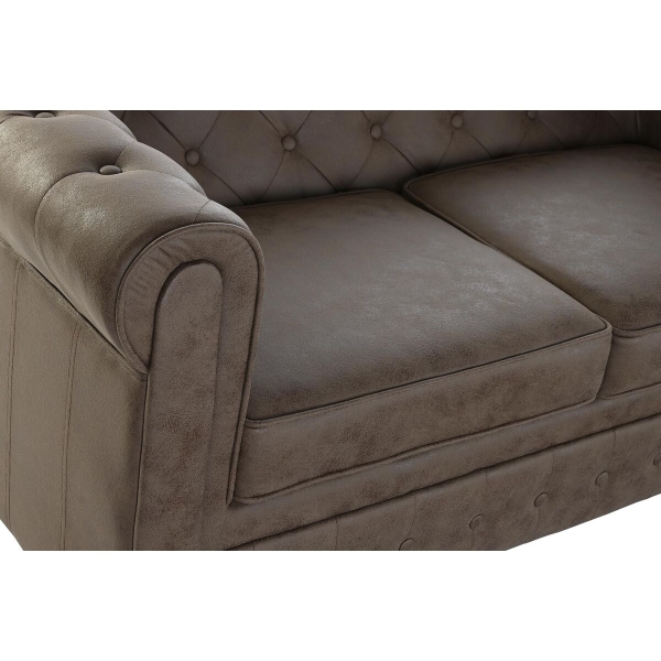 SOFA DKD HOME DECOR 151 X 82 X 70 CM NATUURLIJK HOUT BRUIN VINTAGE - Afbeelding 3