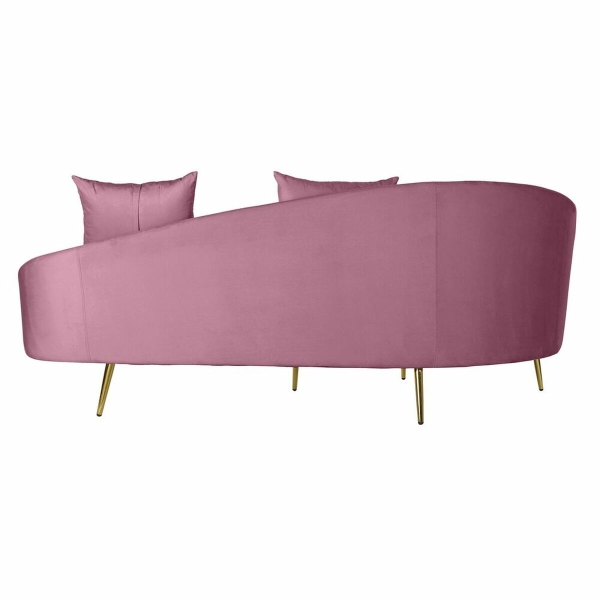 SOFA DKD HOME DECOR ROZE GOUDEN METAAL POLYESTER (210 X 120 X 84 CM) - Afbeelding 4