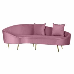 SOFA DKD HOME DECOR ROZE GOUDEN METAAL POLYESTER (210 X 120 X 84 CM)