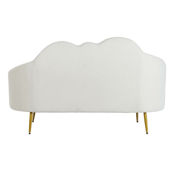 SOFA DKD HOME DECOR WIT MOSTERD METAAL WOLKEN SCANDI 155 X 75 X 92 CM - Afbeelding 4