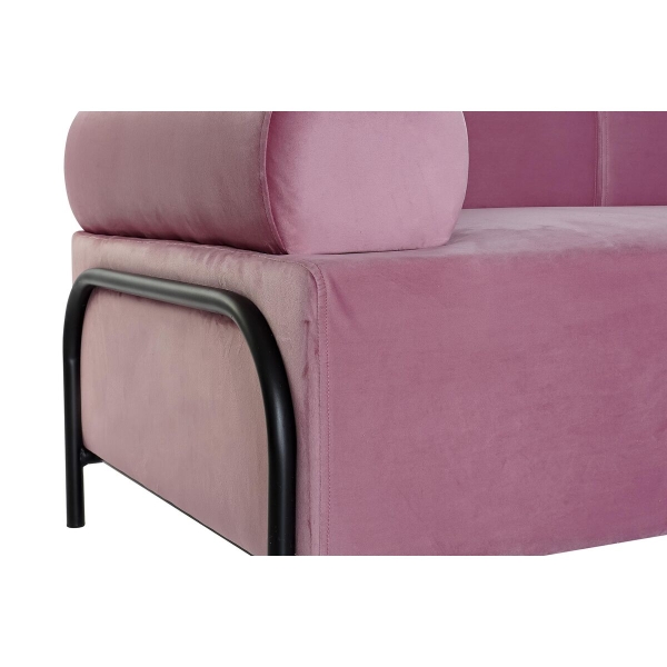 SOFA DKD HOME DECOR ZWART ROZE METAAL POLYESTER MODERN (154 X 76 X 76 CM) - Afbeelding 3