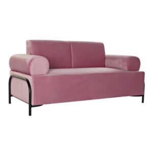 SOFA DKD HOME DECOR ZWART ROZE METAAL POLYESTER MODERN (154 X 76 X 76 CM)