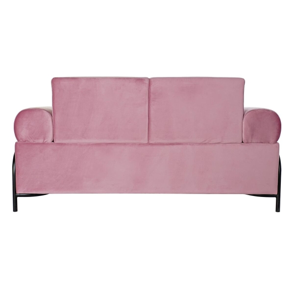 SOFA DKD HOME DECOR ZWART ROZE METAAL POLYESTER MODERN (154 X 76 X 76 CM) - Afbeelding 2