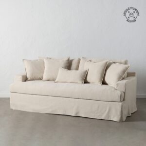 SOFA ZWART CRÈME 215 X 94 X 94 CM