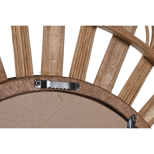 Wandspiegel DKD Home Decor Bruin Zwart Natuurlijk Koloniaal 60 x 2 x 60 cm - Afbeelding 2