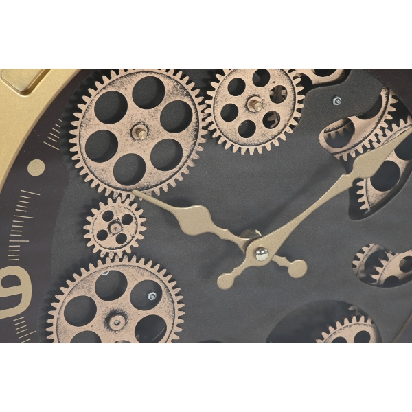 Muurklok Home ESPRIT Goud Ijzer - Afbeelding 3