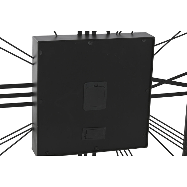 Muurklok Home ESPRIT Zwart Goud Metaal Kristal 80 x 8 x 80 cm - Afbeelding 2