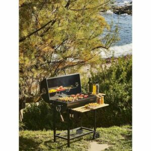 Opvouwbare draagbare barbecue voor gebruik met houtskool X-vorm 45 x 30 x 35 cm Ijzer