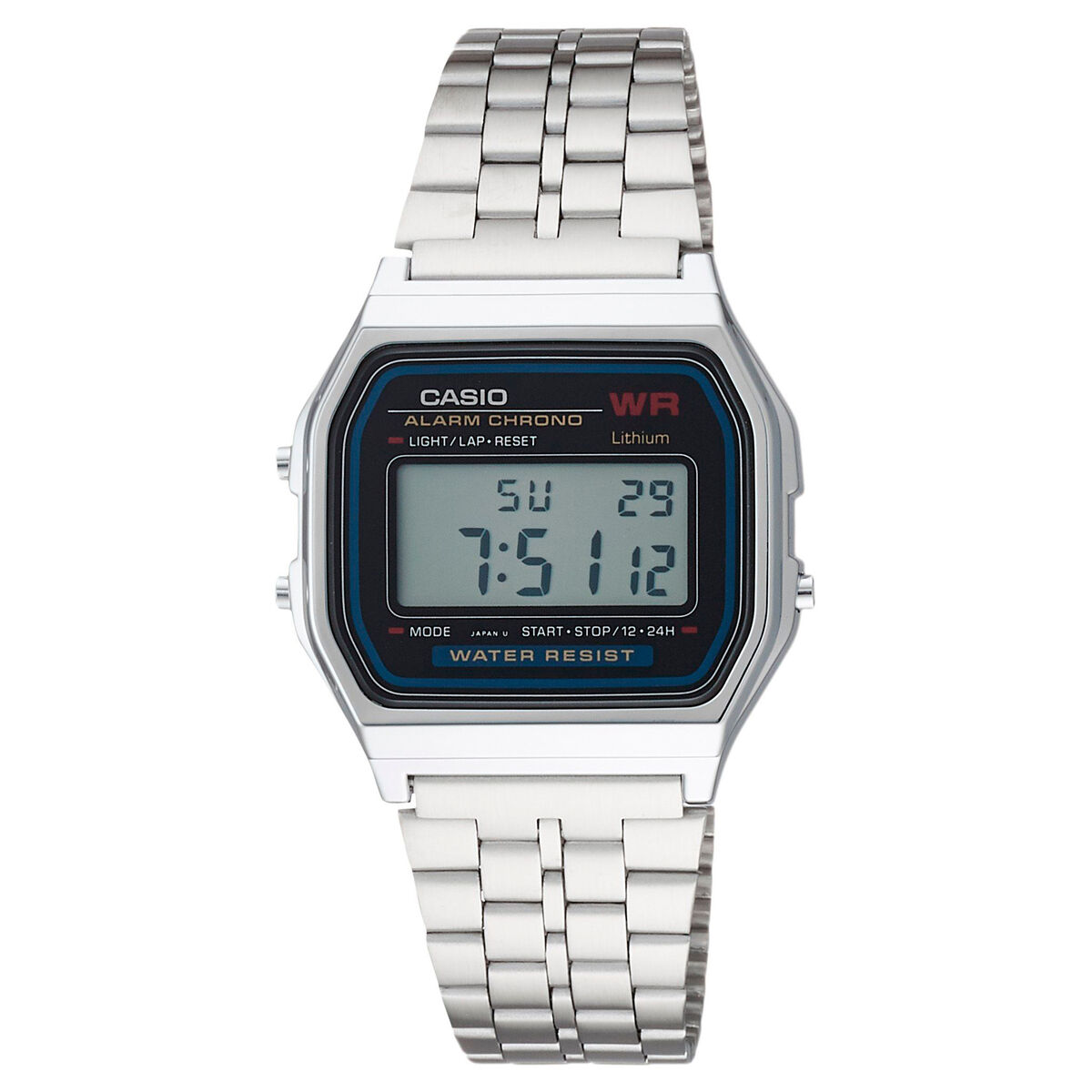 Horloge Uniseks Casio A159W-N1DF Zilverkleurig