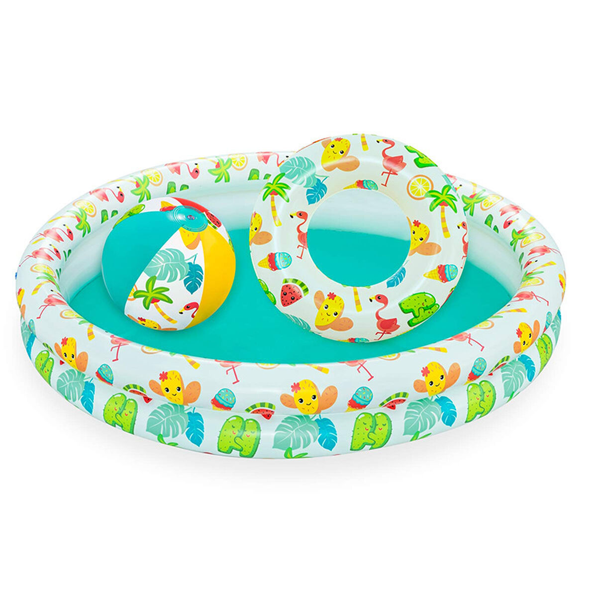 Bestway Opblaasbaar Kinderzwembad 2 Ringen Set 122x20 cm +2 Jaar Tuin 51124 - Afbeelding 4