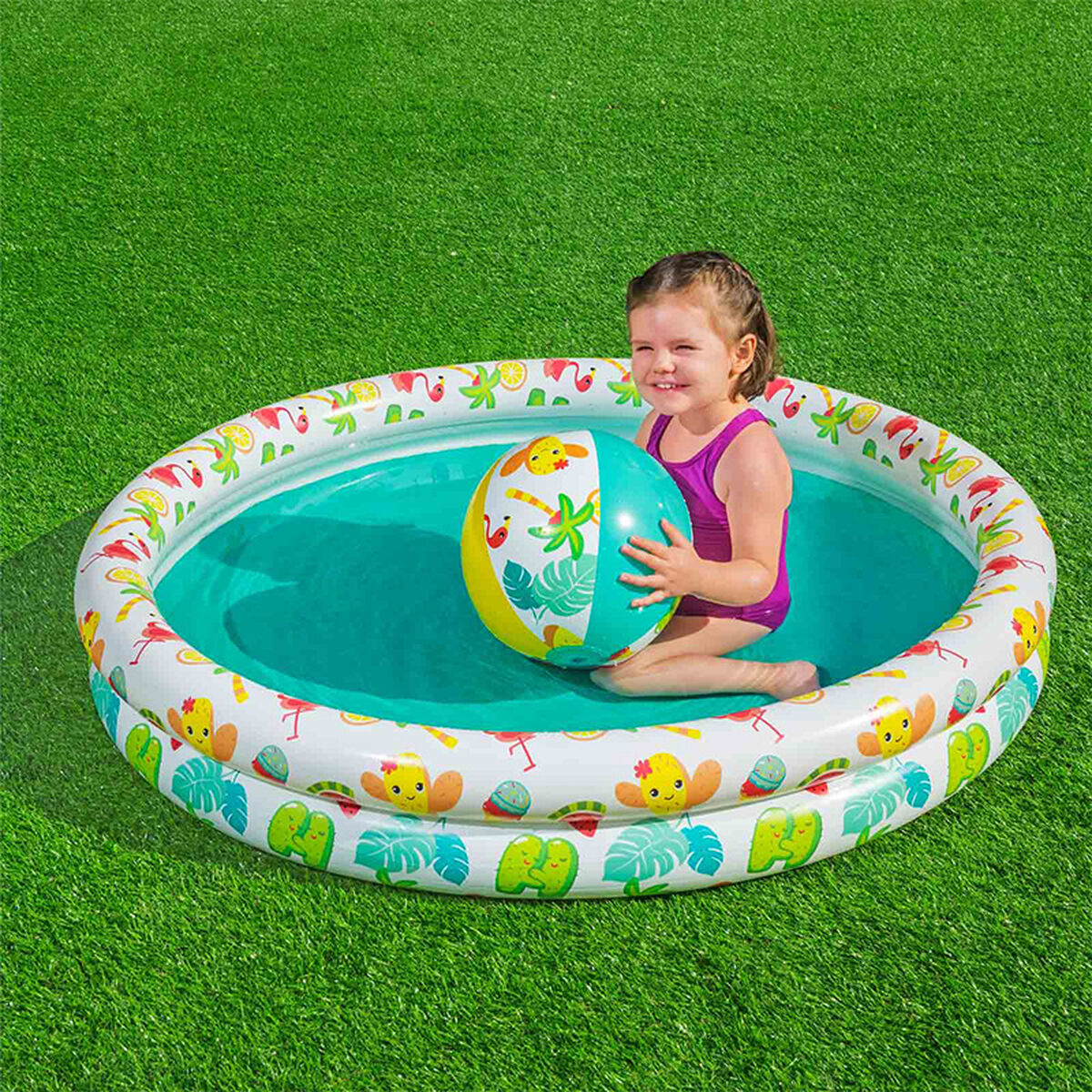 Bestway Opblaasbaar Kinderzwembad 2 Ringen Set 122x20 cm +2 Jaar Tuin 51124 - Afbeelding 3