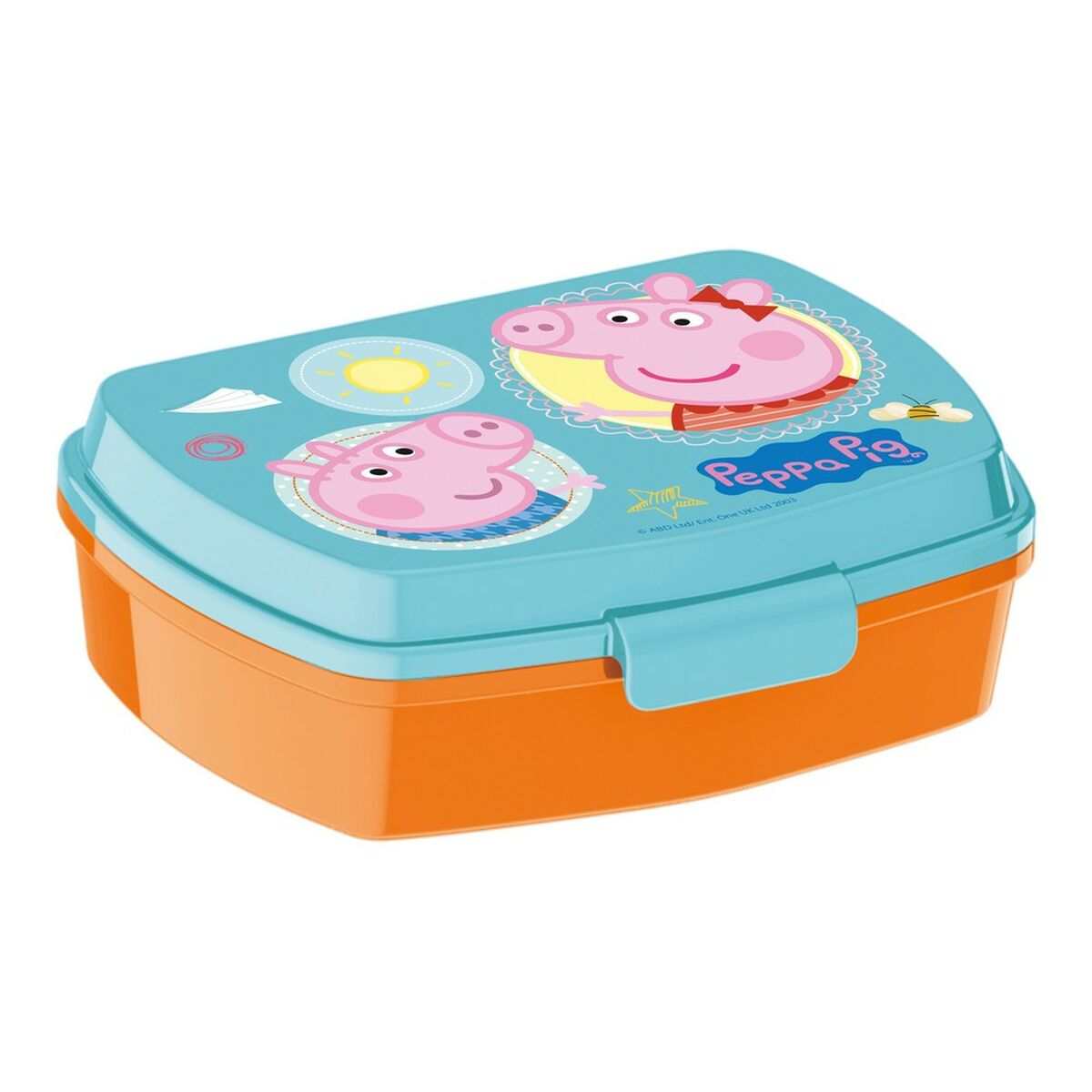 Broodtrommel Peppa Pig Having fun Plastic Licht Roze (17 x 5.6 x 13.3 cm)